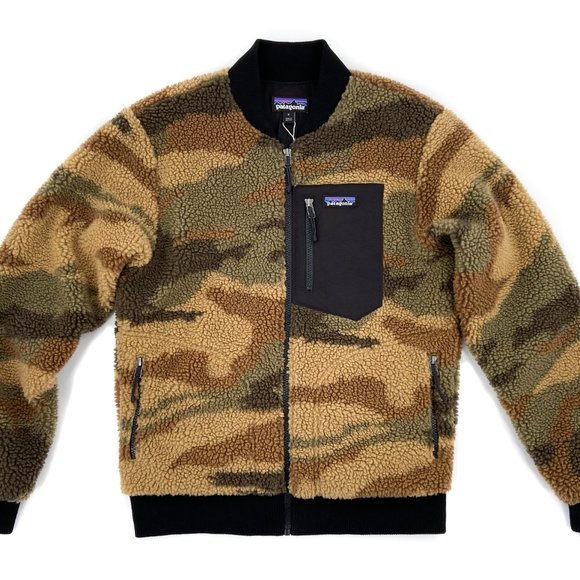 NWOT PATAGONIA Classic Retro X Fleece Jacket Camouflage Camo Deep Pile Sherpa S - Picture 2 of 8